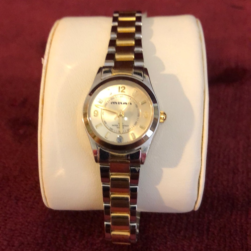 Milan Ladies Watch. Two toned gold.